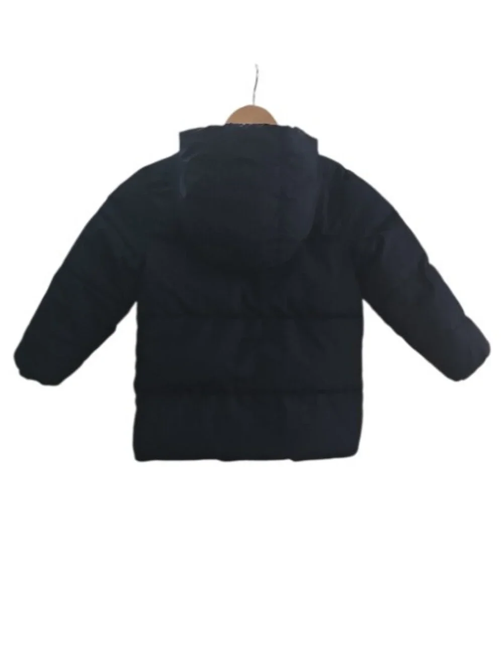 Old Navy Puffer Jacket Boys 5T Navy Hooded Water Resistant Winter Coat Full Zip